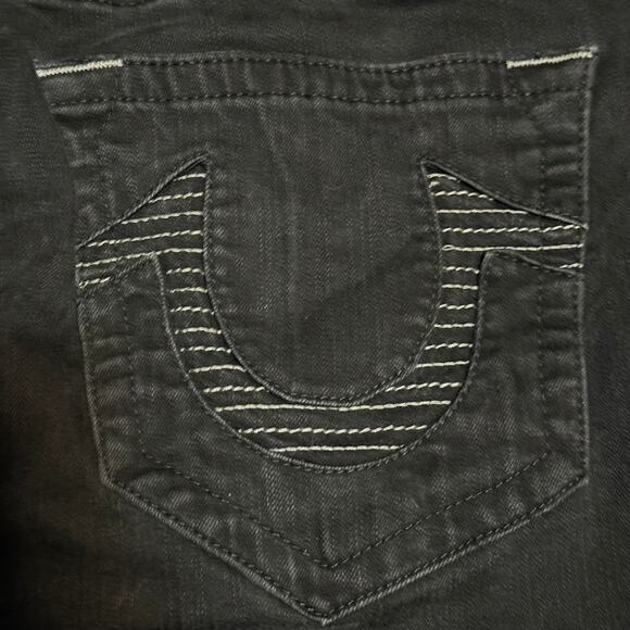 True Religion Mens Straight Black Jeans Size 42x32 Y2K - Picture 5 of 7